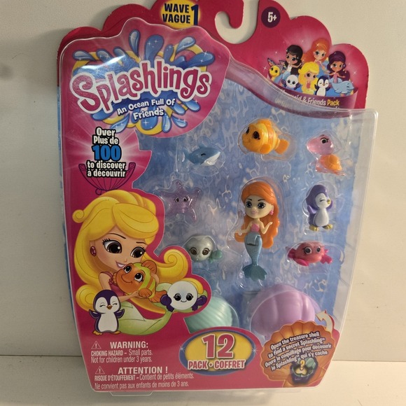 Splashlings Other - Splashlings 12 Pack‎ Wave 1 Mermaid And Friends Pack (As Shown) 2015 NEW
